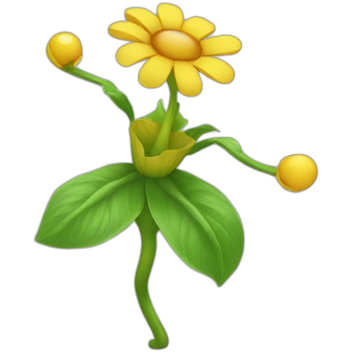 Dancing flower emoji