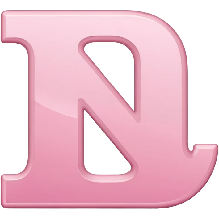 Netflix aesthetic "N" logo in pastel pink emoji