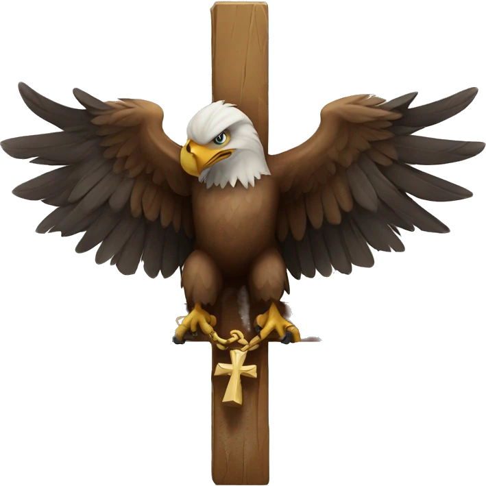 Eagle with cross emoji