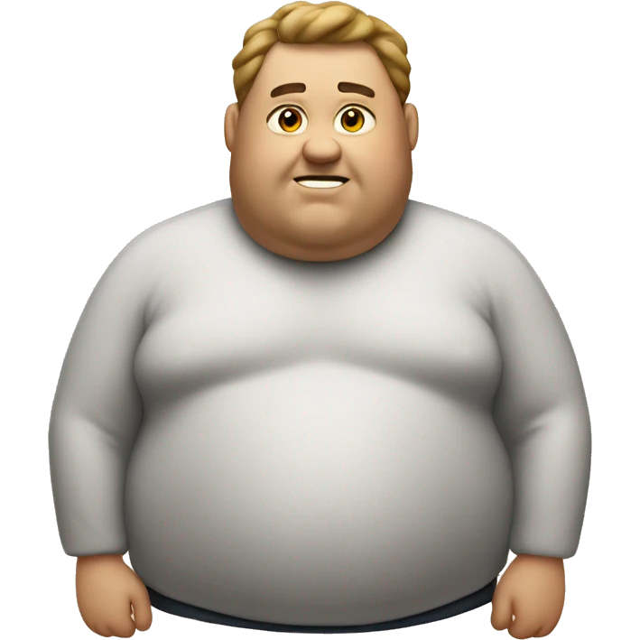 A fat guy  emoji