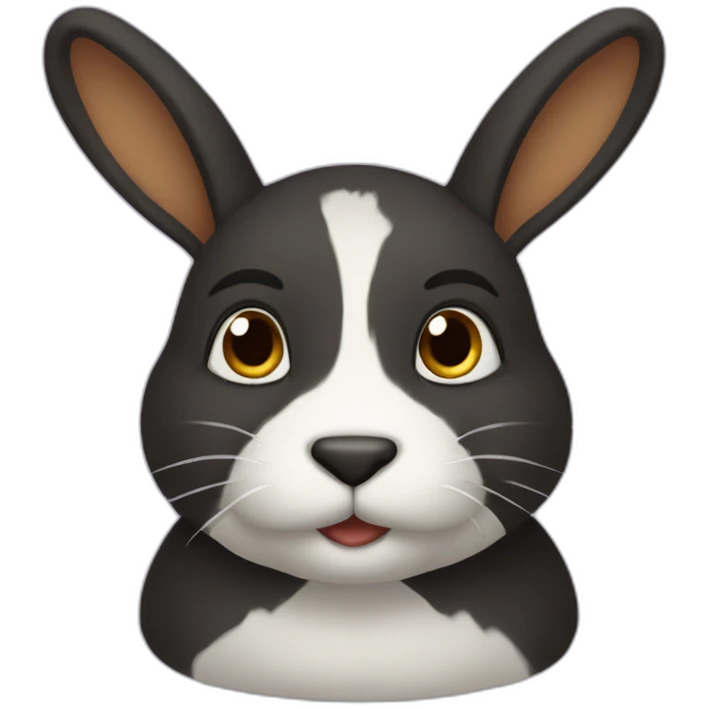 Conejo manchado de negro emoji