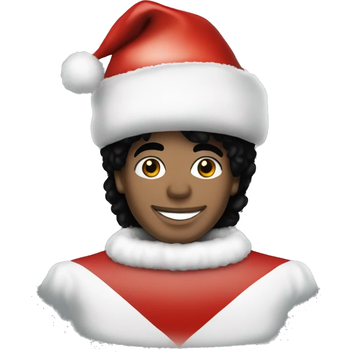 michael jackson with santa hat emoji