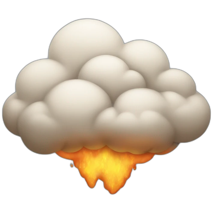 burning cloud emoji