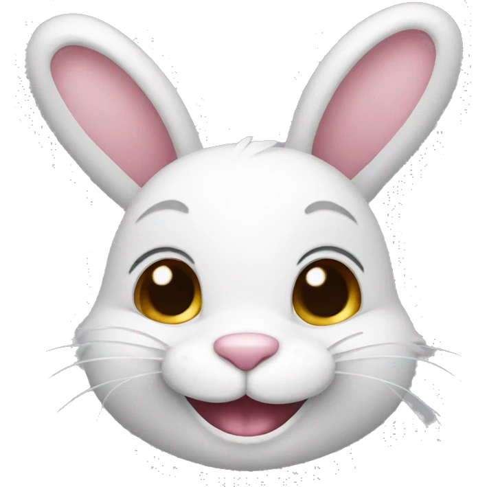 Smiling bunny emoji