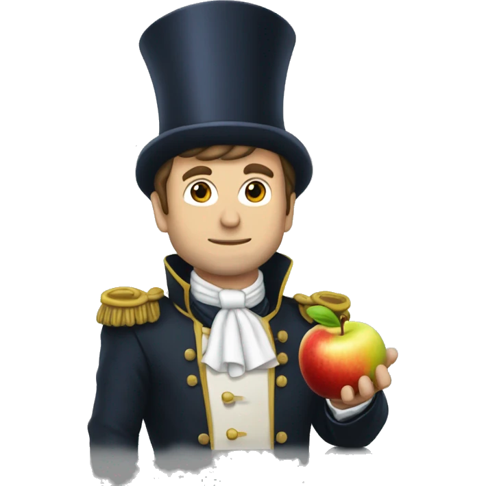 MACRON QUI MAGE UNE POMME emoji