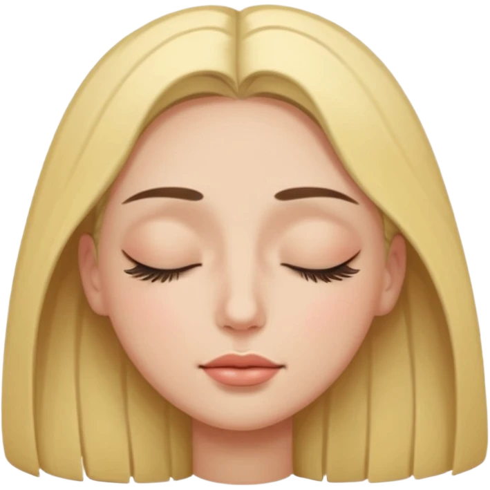 closed eye with extended eyelashes emoji