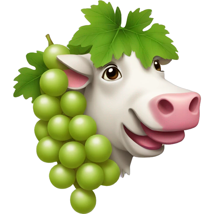 Grapes cow emoji