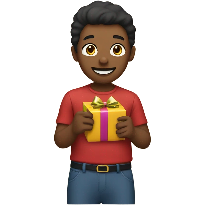 person opening stocking emoji