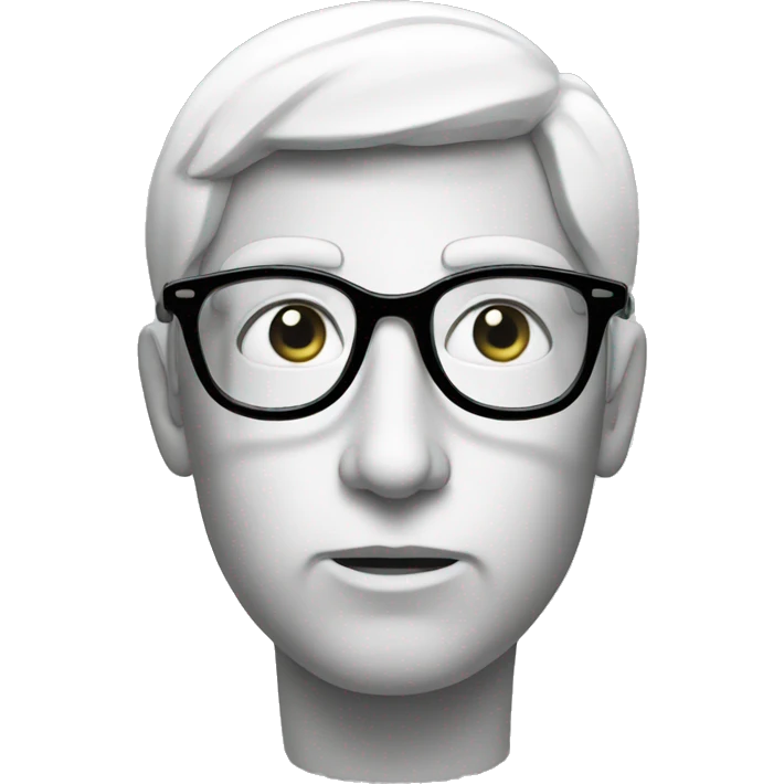 Thinking face glasses emoji
