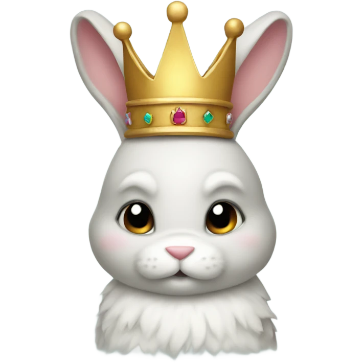 Bunny with crown emoji