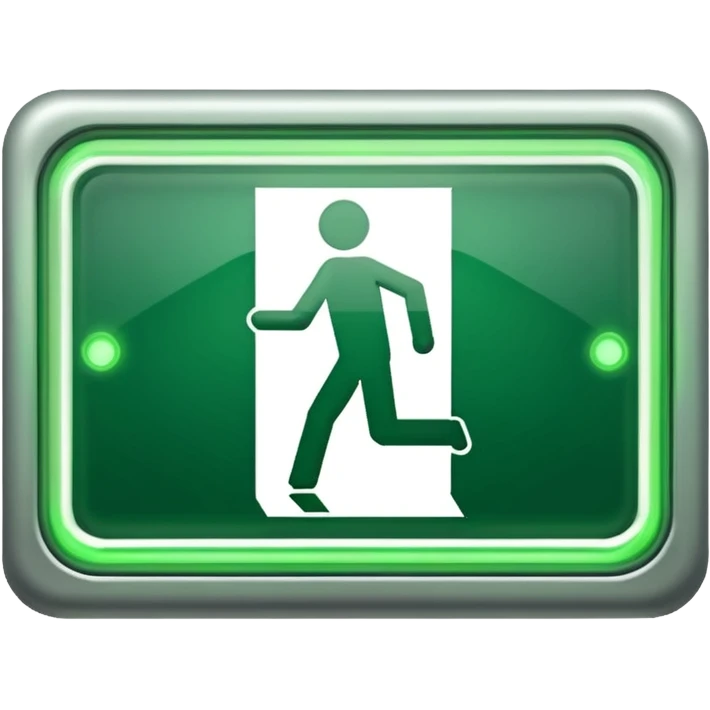 Emergency Exit Symbol emoji | AI Emoji Generator