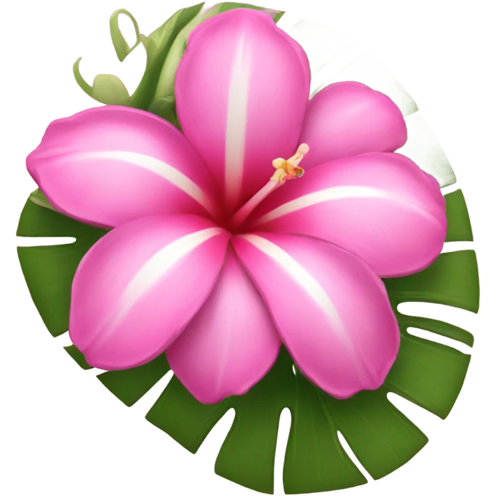pink tropical flower emoji