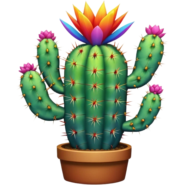 rainbow cactus emoji
