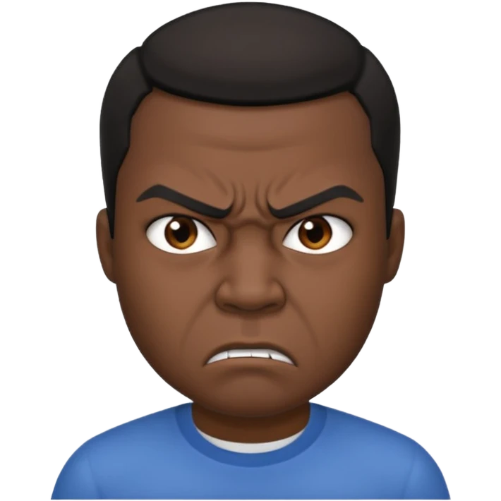 draw an angry violent black man emoji