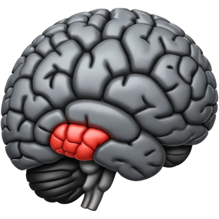 A black brain emoji