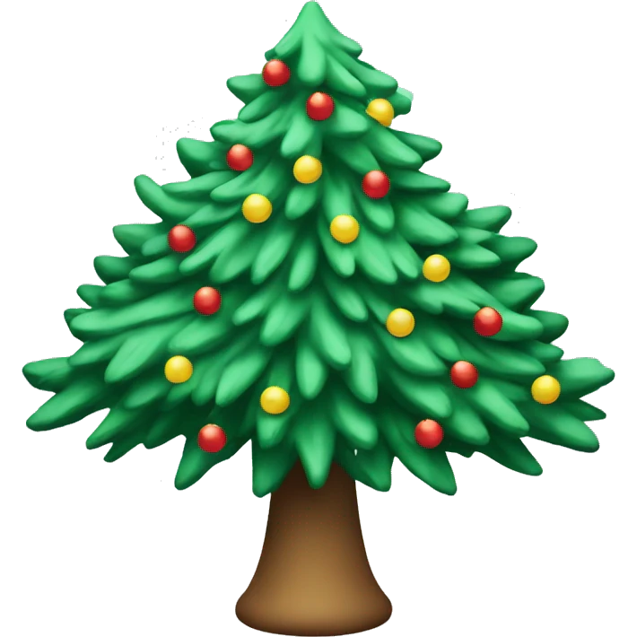 Flocked Christmas tree emoji