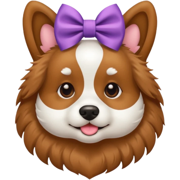 dog with bow on top emoji