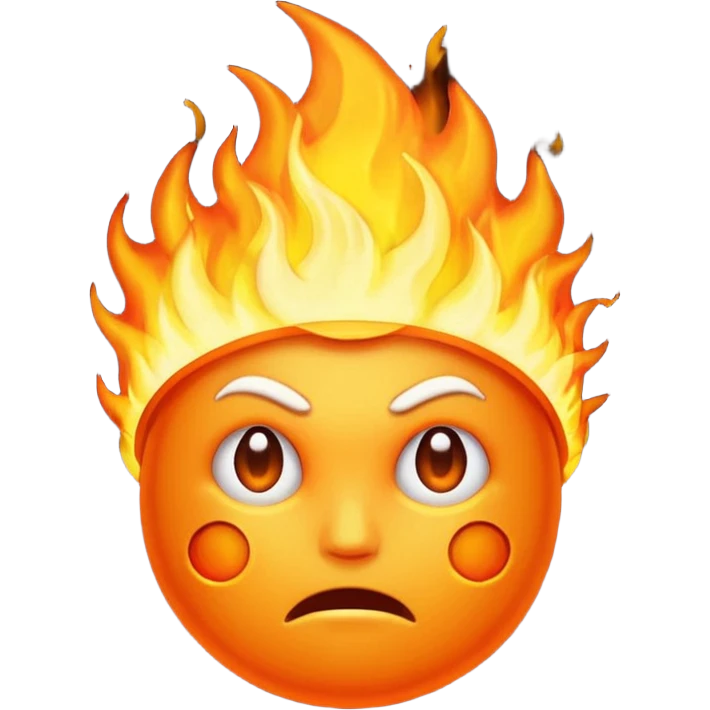 Head on fire emoji￼ emoji