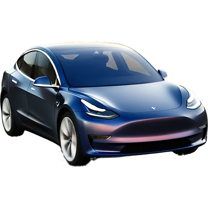 blue tesla model 3 emoji