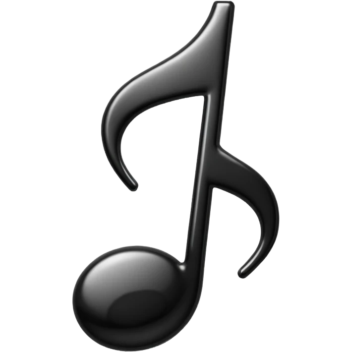 black music note emoji