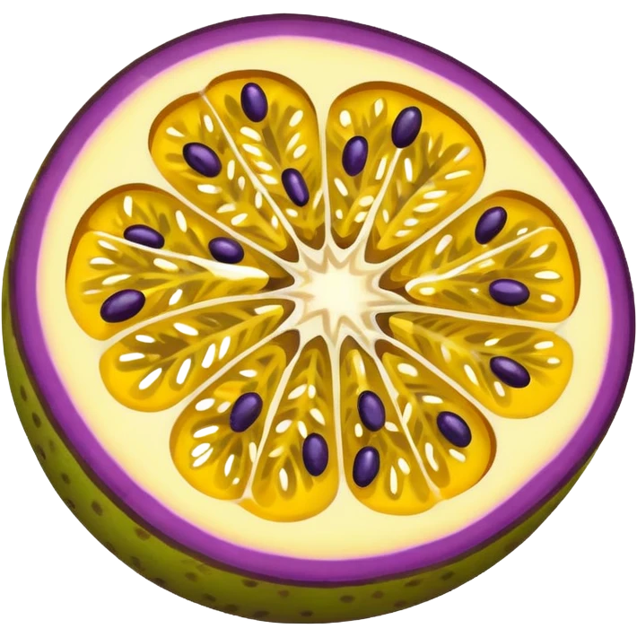 passion fruit sliced emoji
