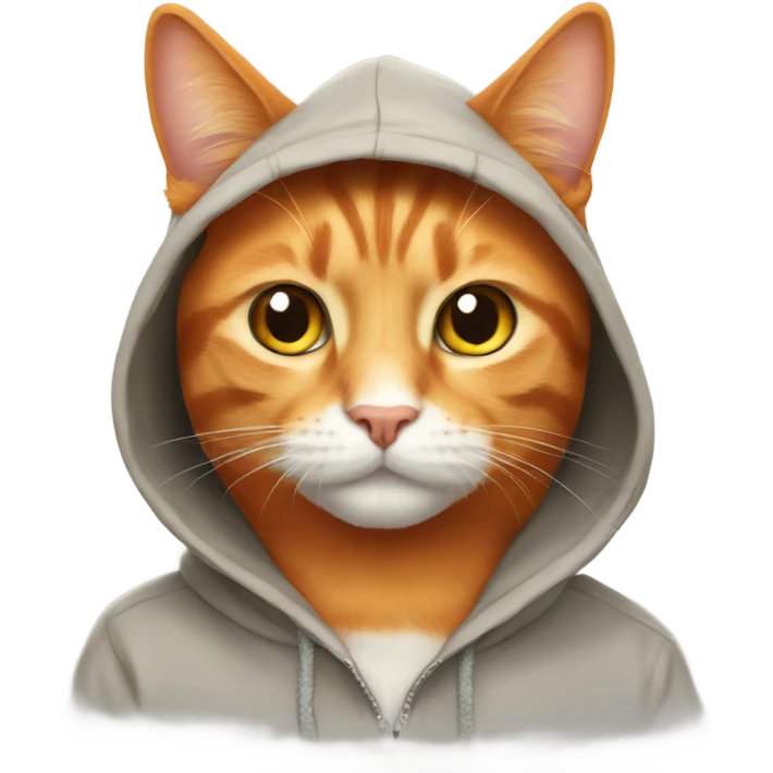 Orange cat in hoodie emoji