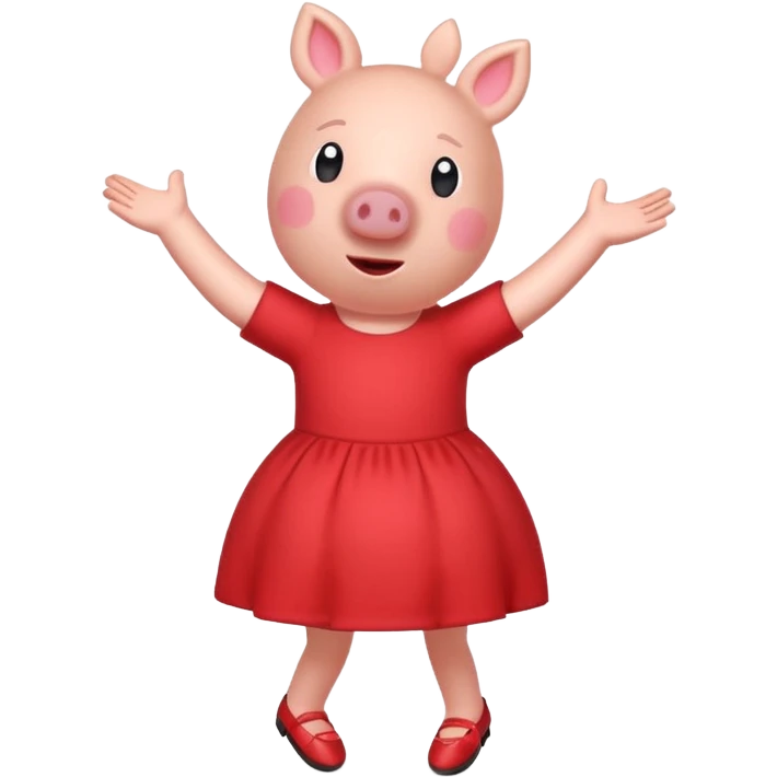 Peppa Pig doing the Griddy dance emoji