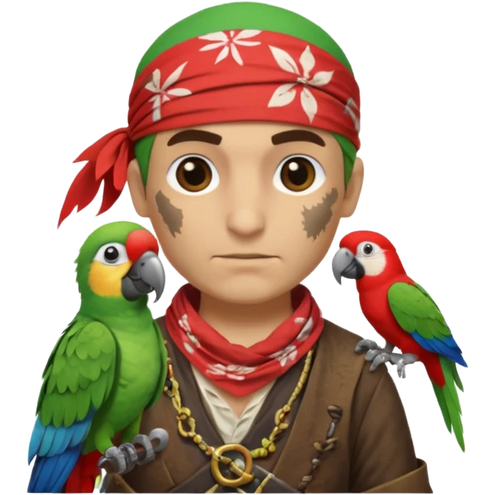 pirate and parrot emoji