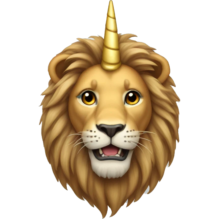Lion with a unicorn horn emoji