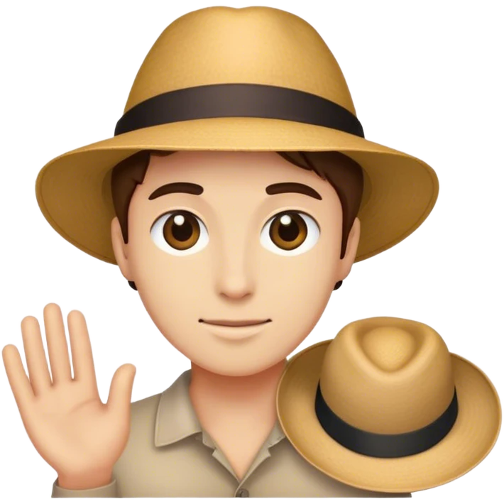 Şapka tutma emoji