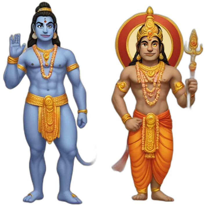 Shiv and Hanuman emoji