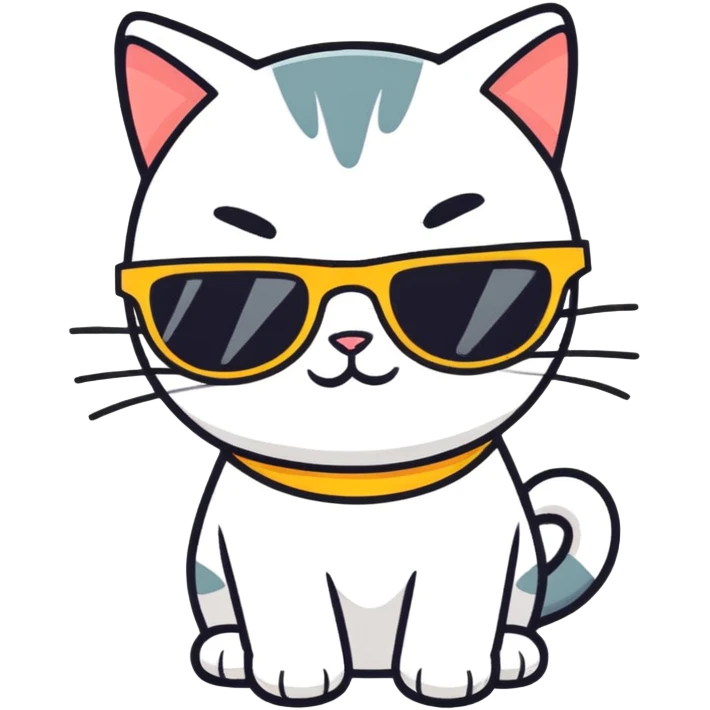 Cat with sunglasses emoji