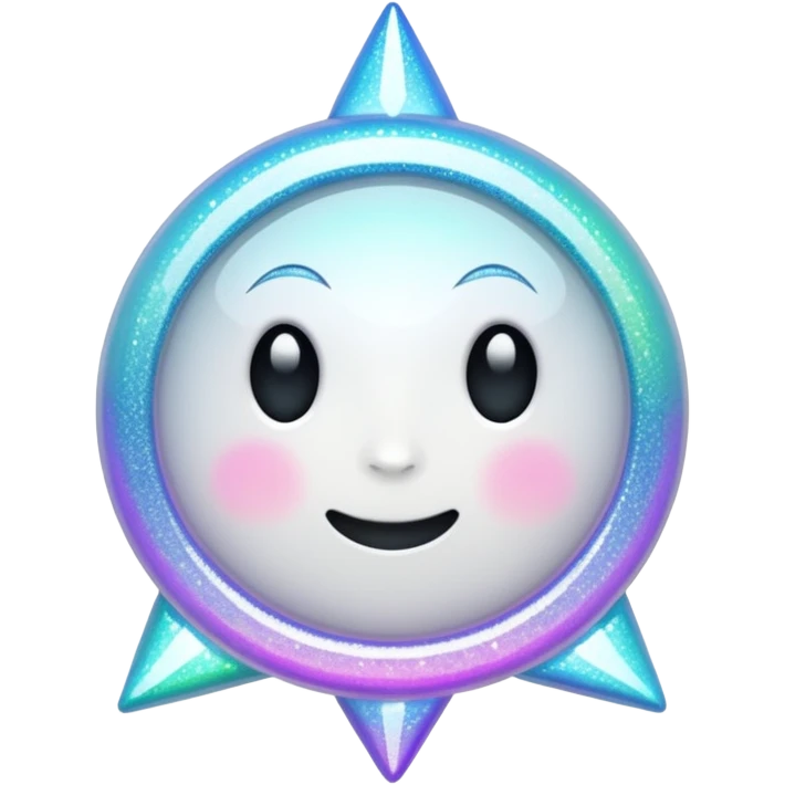 white sparkly goth object, remove background emoji