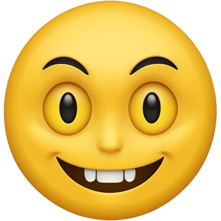 Devious face (yellow circle face) emoji