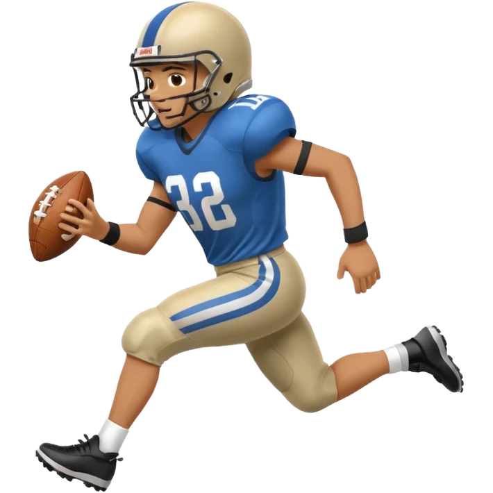 A person playing football on the field emoji