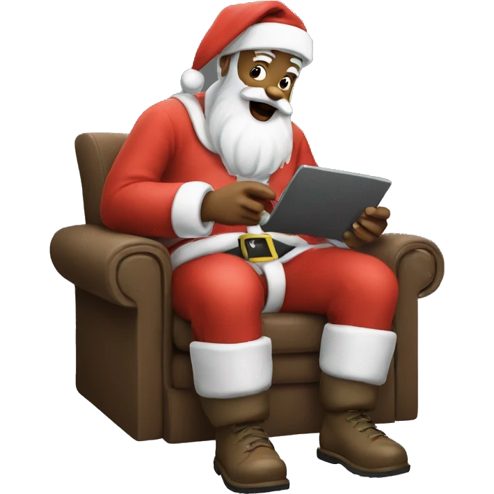 santa playing videogames emoji