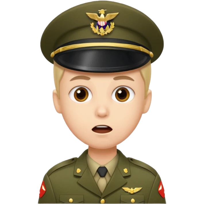 Şaşkın asker emoji