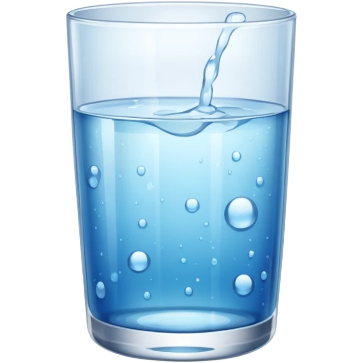 copo com água com bolhas emoji