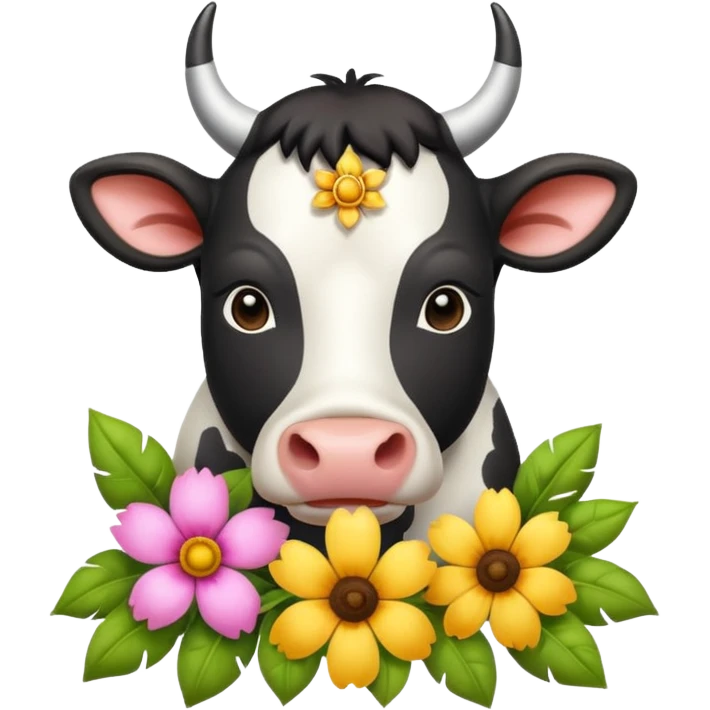 flower + Indian cow emoji
