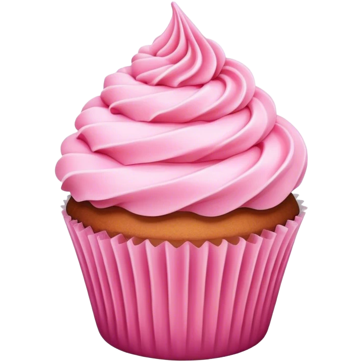 Cupcake with pink icing emoji