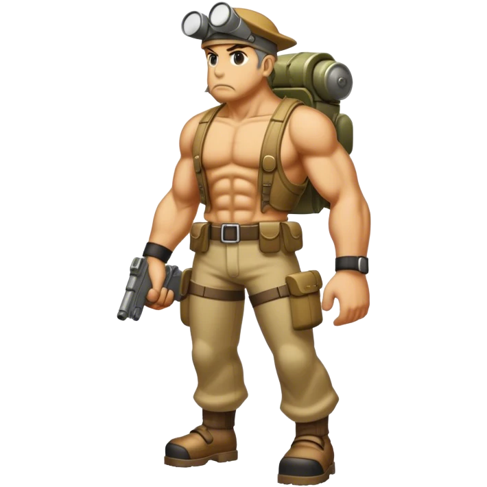 full body sideview metal slug character emoji