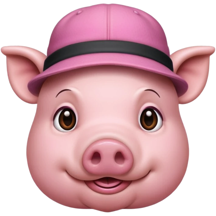 pig wear hat emoji