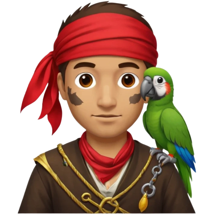 pirate and parrot emoji