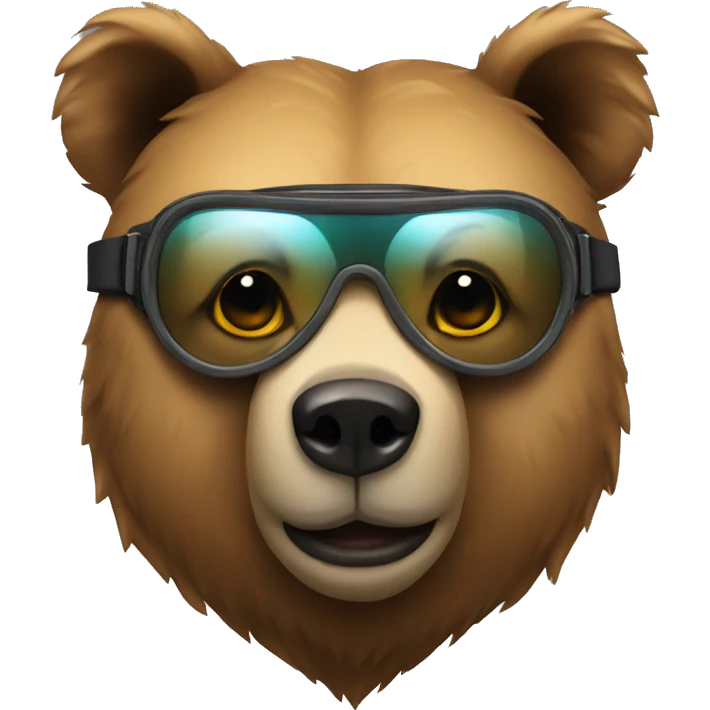 Bear with goggles emoji