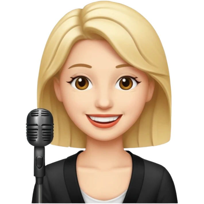 singer bust emoji