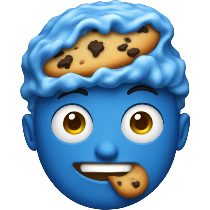 blue cookie emoji