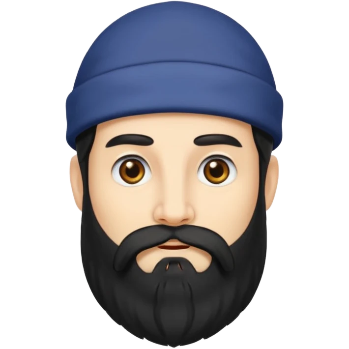 mago merlin con barba negra emoji