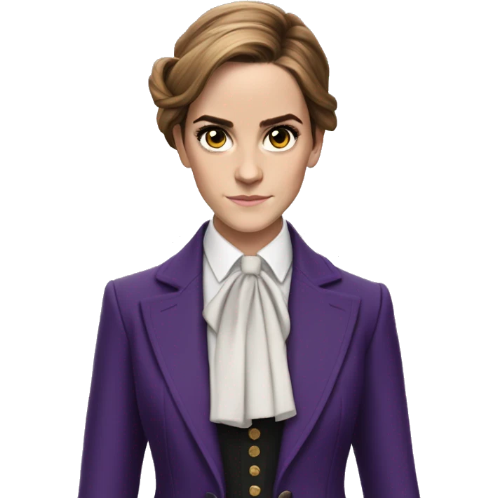 Emma Watson violet suit as Minister of Magic  emoji