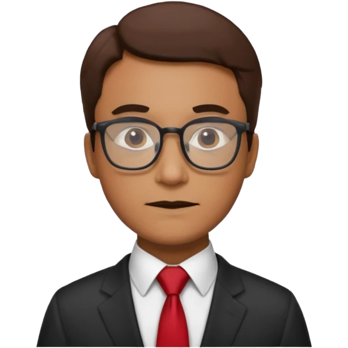 professor with red tie emoji