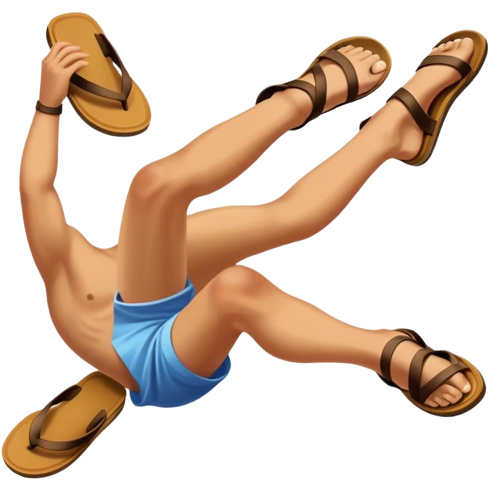Throwing a sandal emoji